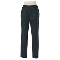 Black cotton trouser with thin white stripe PAUL SMITH Black Label New