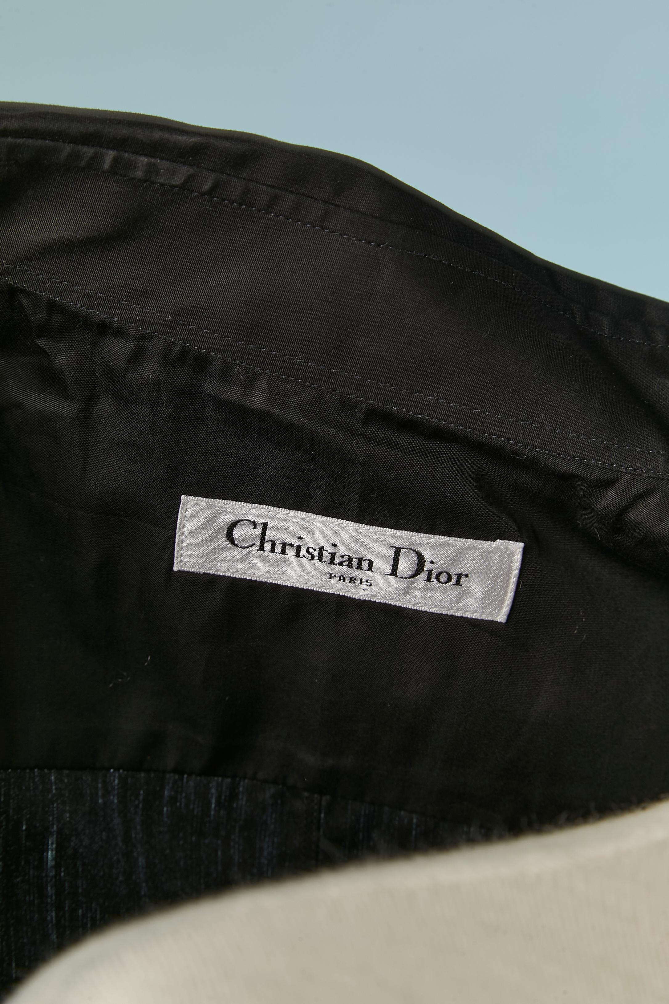 Chemise tunique en coton noir CHRISTIAN DIOR Unisexe en vente