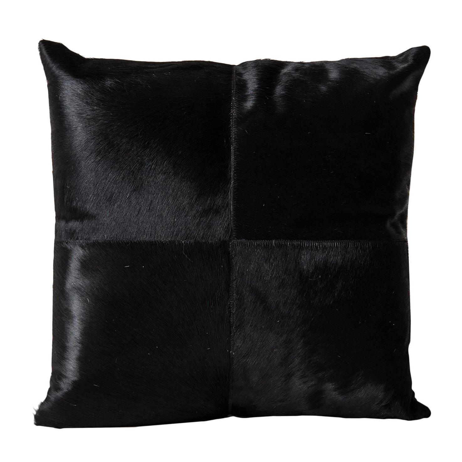 Mid-Century Modern Black Cowhide Cushion For Sale