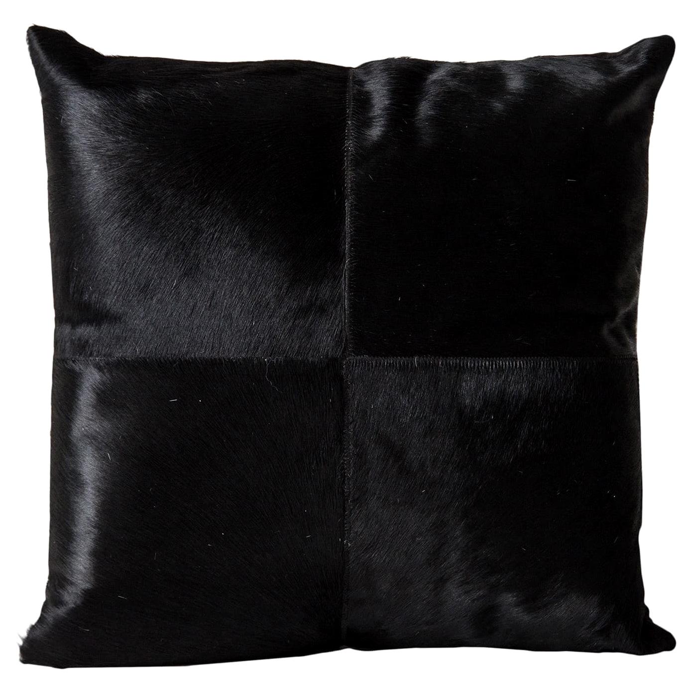 Black Cowhide Cushion