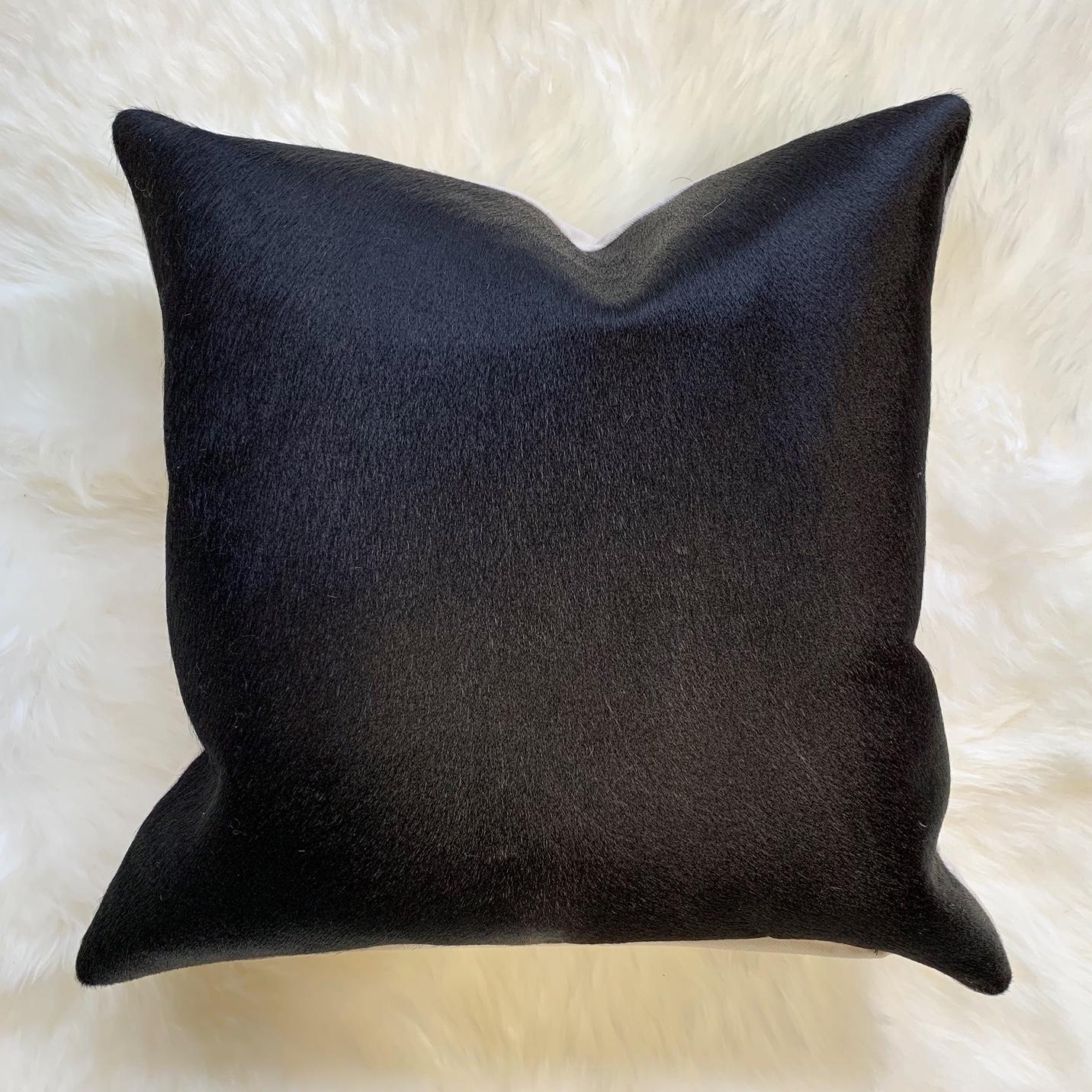 Black Cowhide Pillow In New Condition For Sale In SAINT LOUIS, MO