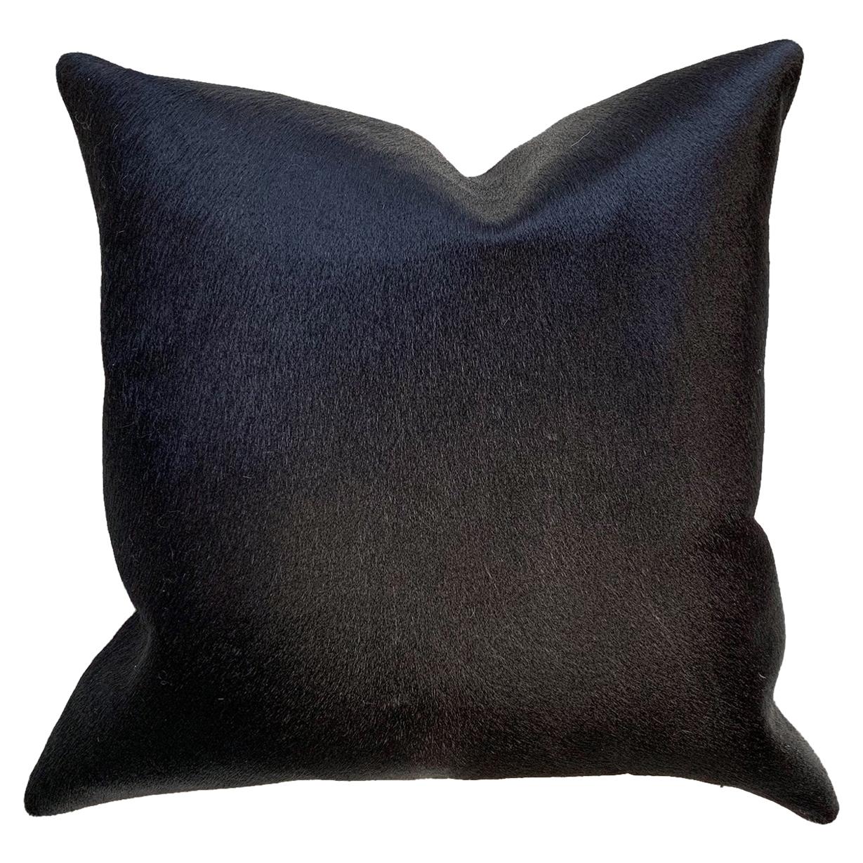 Black Cowhide Pillow