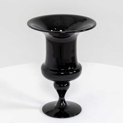 Black Crater Vase, Italy Mid-20th Century