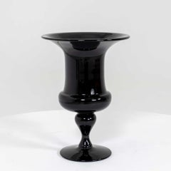 Vintage Black Crater Vase, Italy Mid-20th Century