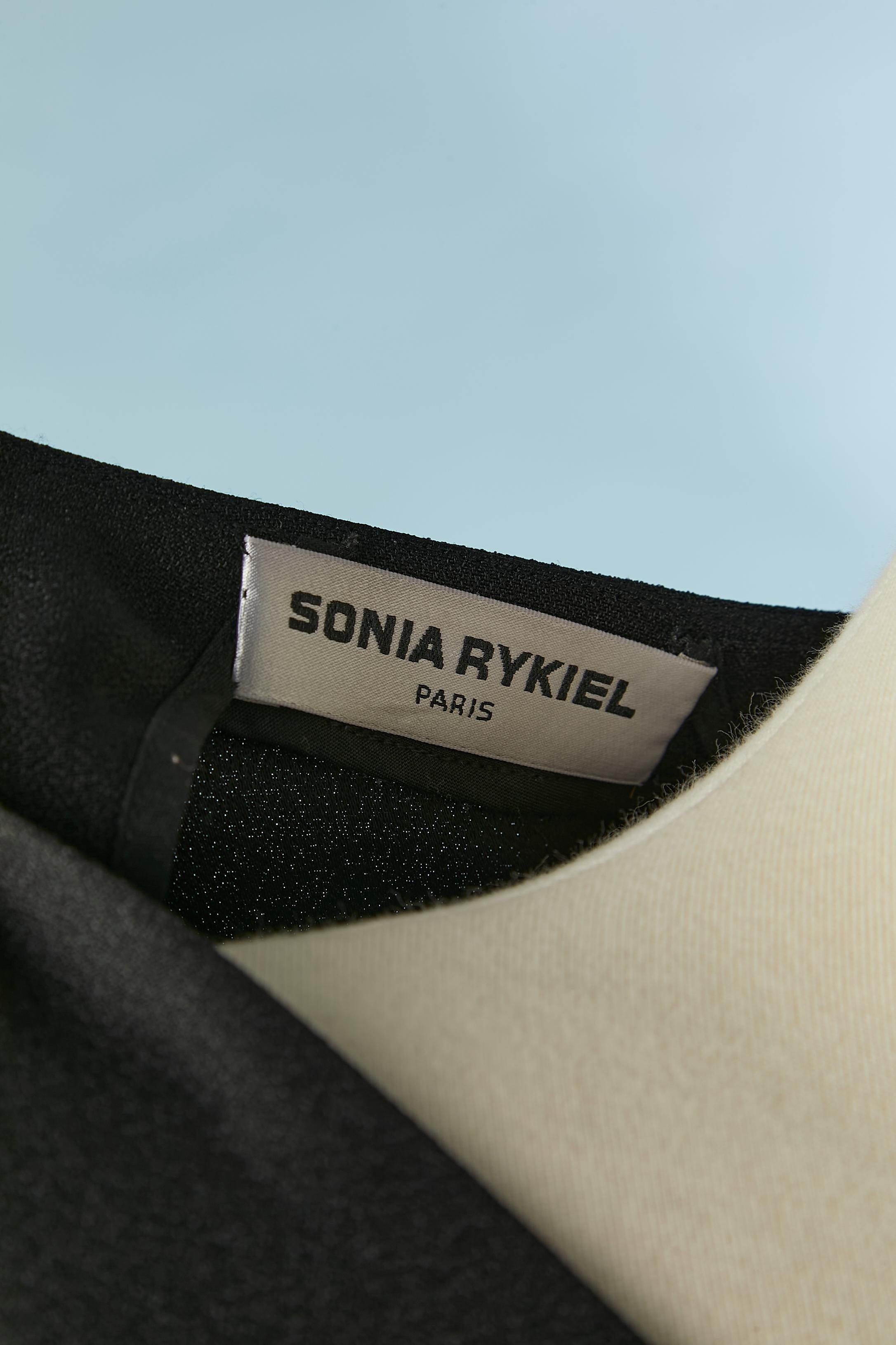 Black crêpe and sequin edge to edge evening jacket Sonia Rykiel  For Sale 3