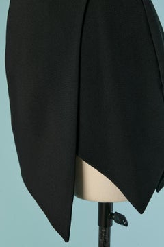 Black crepe asymmetrical mini dress ALEXANDRE VAUTHIER