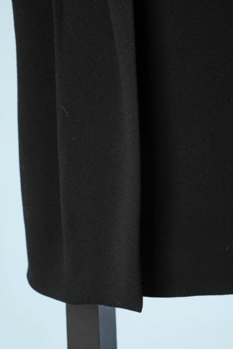 Women's Black crêpe bustier dress wrap in the front Pierre Cardin 