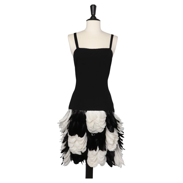 black and white dress with feathers crêpe black feather at 1stDibs Kawaii_Website_Marty Lace Long Sleeves Of Color:Maroon As Picture 177/ 69.7