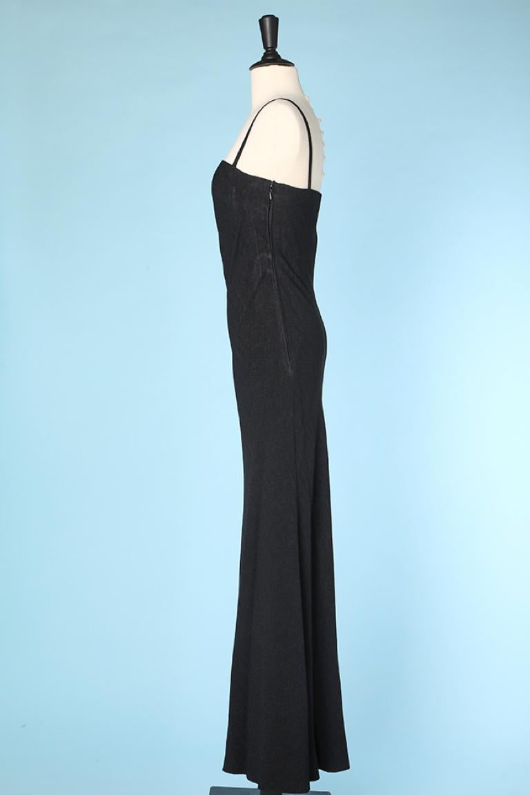 Abito da sera in crêpe nero Givenchy Couture in vendita su 1stDibs