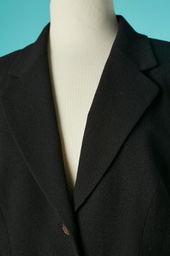 Black crêpe jacket with one full embroidery sleeve Christian Lacroix Bazar