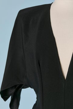 Schwarzes asymmetrisches Abendkleid aus Crêpe-Satin ALEXANDRE VAUTHIER