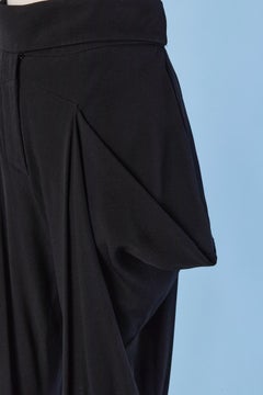 Black crêpe satin trouser ALEXANDRE VAUTHIER