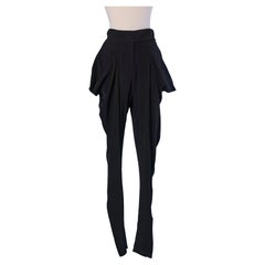Black crêpe satin trouser ALEXANDRE VAUTHIER