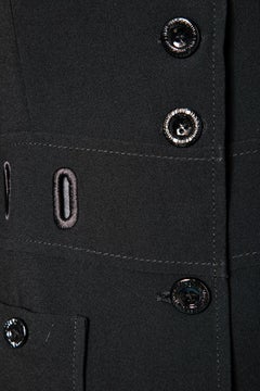 Chaqueta sencilla de crepé negro LOVE MOSCHINO