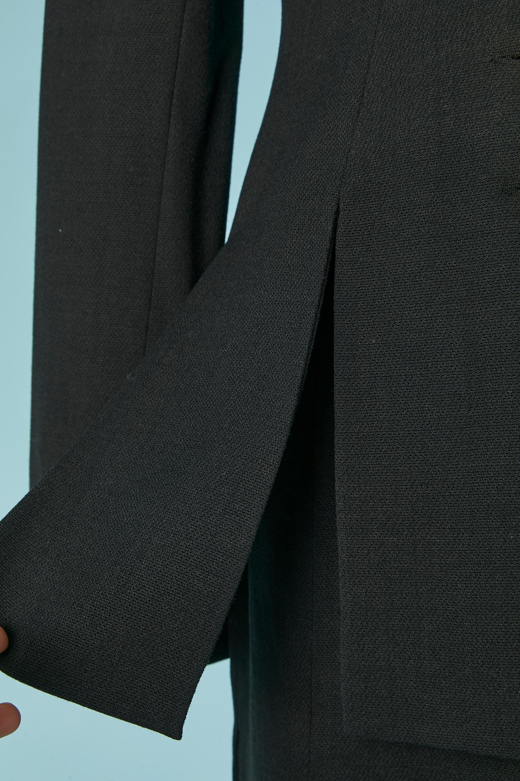 Abito con gonna in crêpe nero con spacco su giacca e gonna Chantal Thomass (Suite) In condizioni ottime in vendita a Saint-Ouen-Sur-Seine, FR