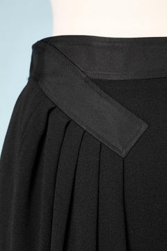 Gonna dritta in crepe nera con arricciatura laterale Valentino Night