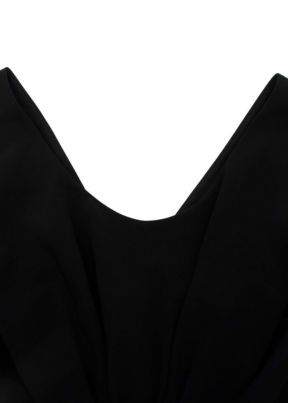 Black Crepe V-Back Dress In New Condition For Sale In London, GB