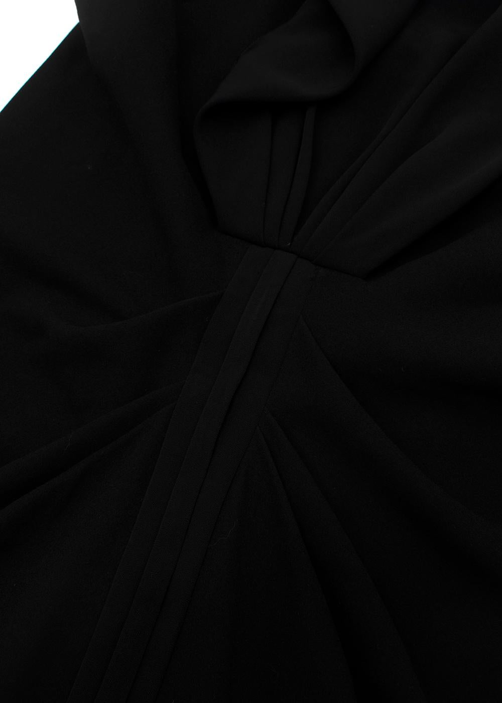 Black Crepe V-Back Dress For Sale 1