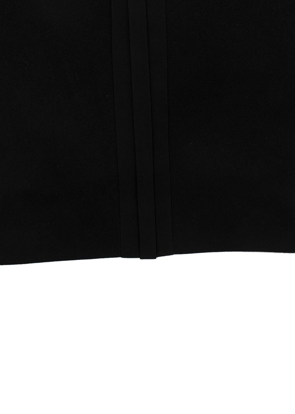 Black Crepe V-Back Dress For Sale 2