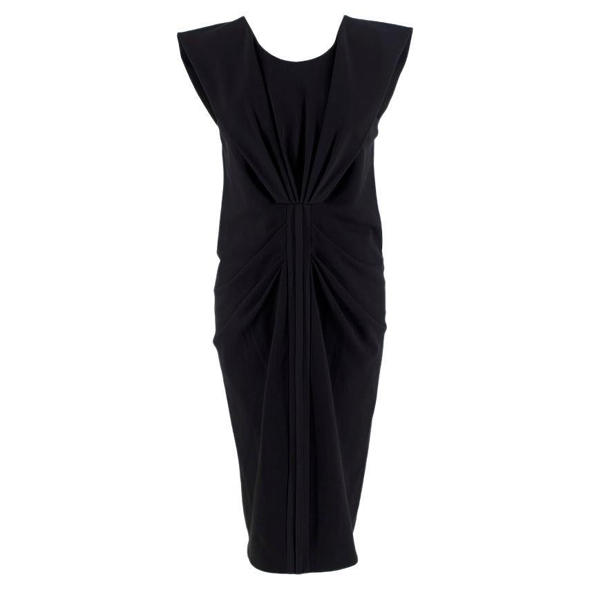 Black Crepe V-Back Dress For Sale