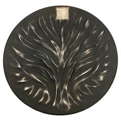 Retro Black Cristal Algues Plates by Maison Lalique.