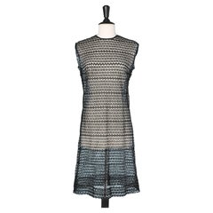Black crochet 1960's dress 