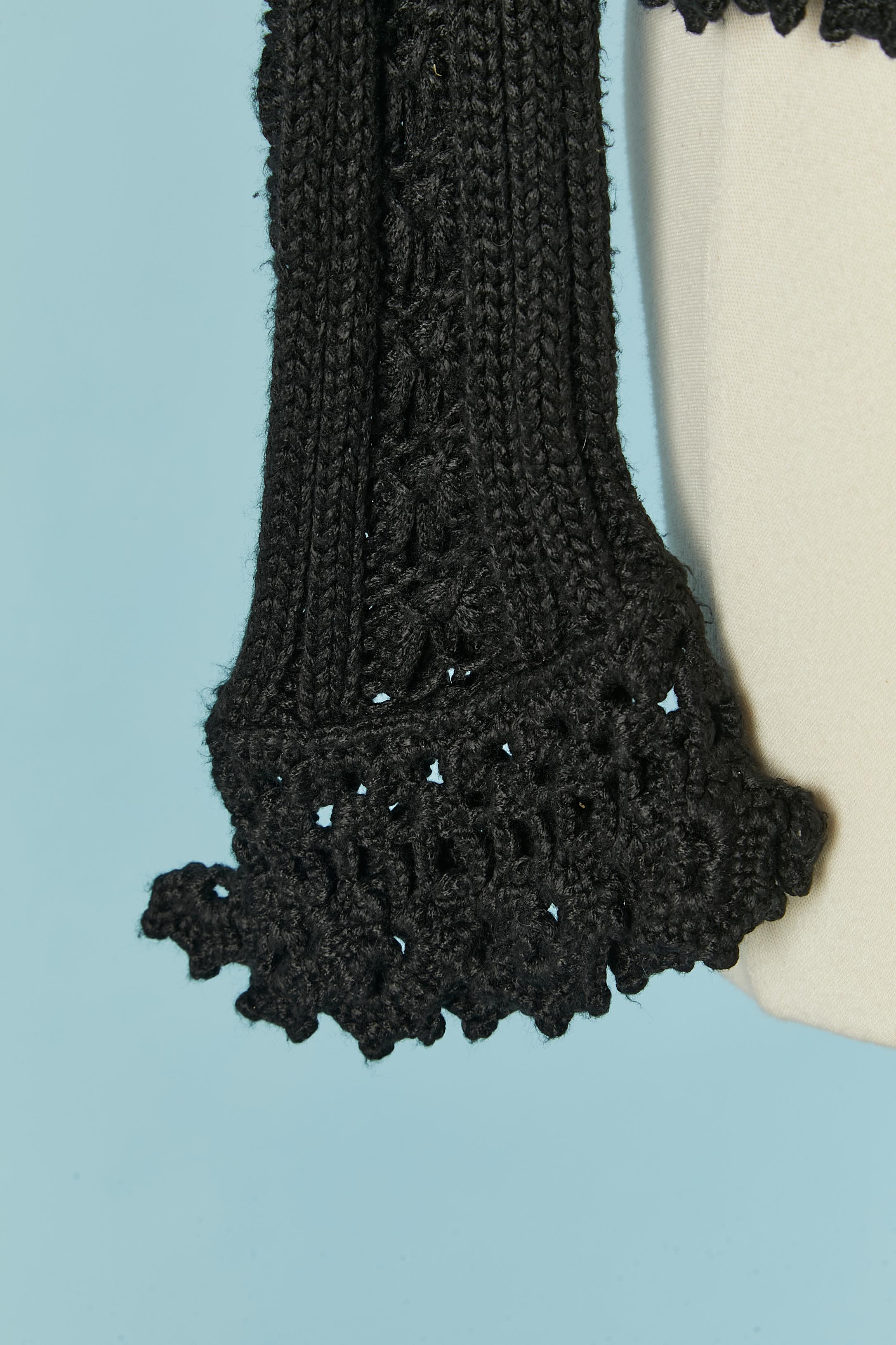 Black crochet cardigan CHANEL For Sale 1