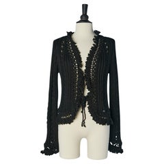 Black crochet cardigan CHANEL