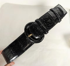 Black Crocodile Belt, Henri Bendels