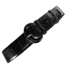 Black Crocodile Belt, Henri Bendels
