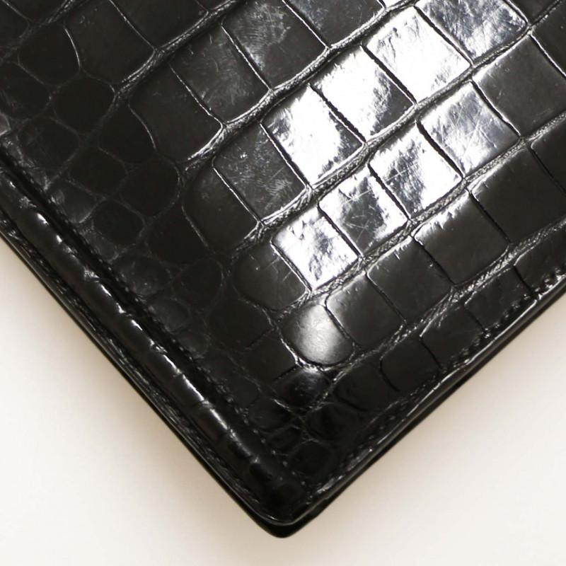 Black Crocodile Hermes Mephisto Handbag  5