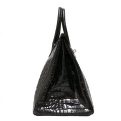 Black Crocodile Porosus Hermes Birkin 35