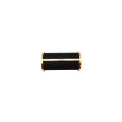 Black crystal & gold-tone metal Metropolitan Insignia clutch bag