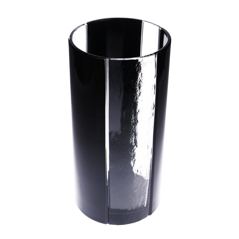 Black Crystal Vase For Sale at 1stdibs