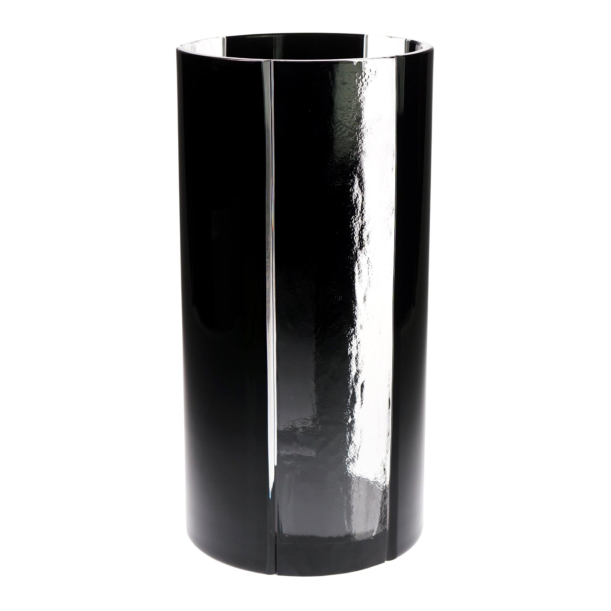 Black Crystal Vase For Sale