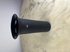 Black Crystal Vase, Italy, 1980s