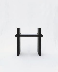 Black Curul Chair, MDF and 3D Printed Petg, Furniture by Arthur Bitsch