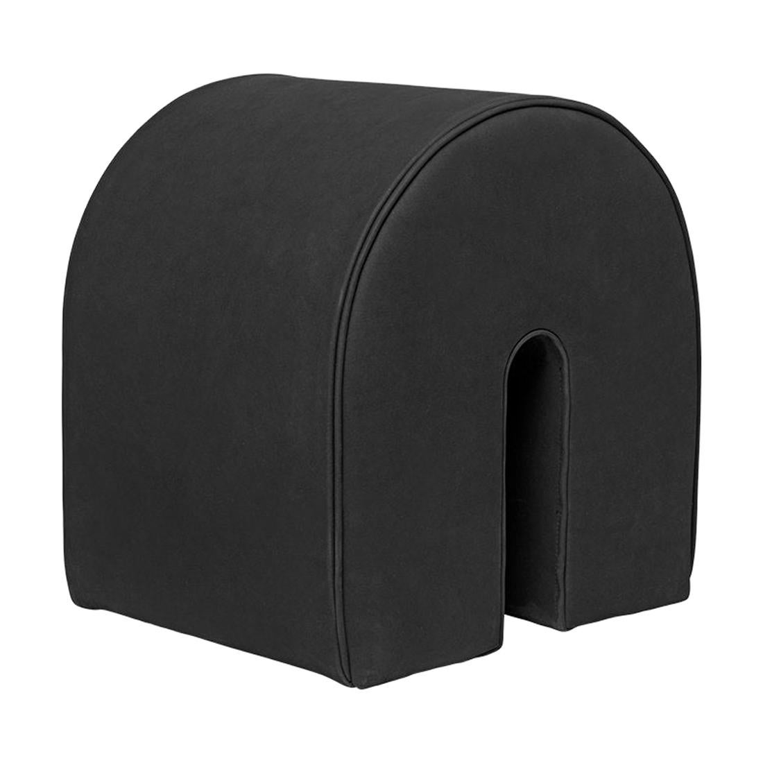 Black Curved Pouf by Kristina Dam Studio For Sale