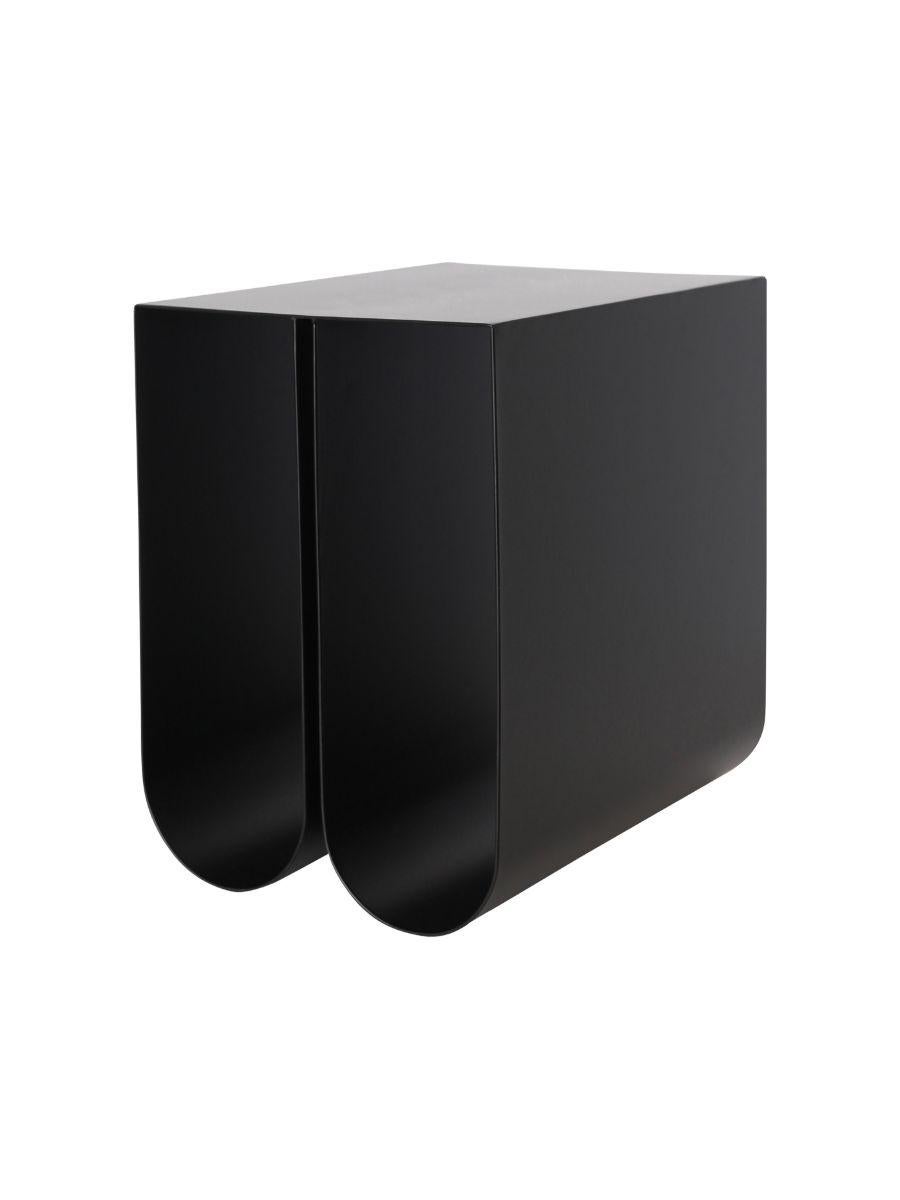 Black curved side table by Kristina Dam Studio
Materials: Black powder-coated steel.
Also available in different colors.
Dimensions: 35.5 x 26 x H 36cm

The Modernist furniture collection takes notions of modern design and yet the distinctive