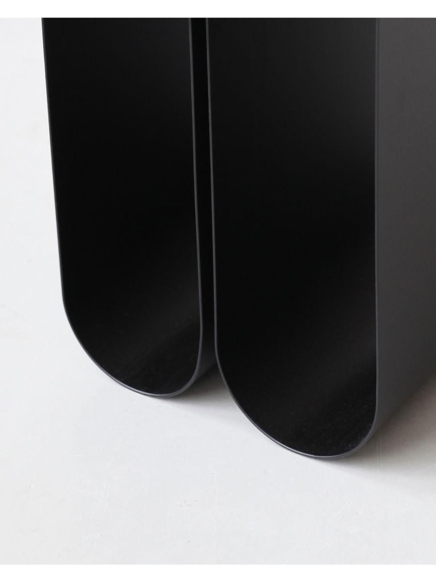 Modern Black Curved Side Table by Kristina Dam Studio