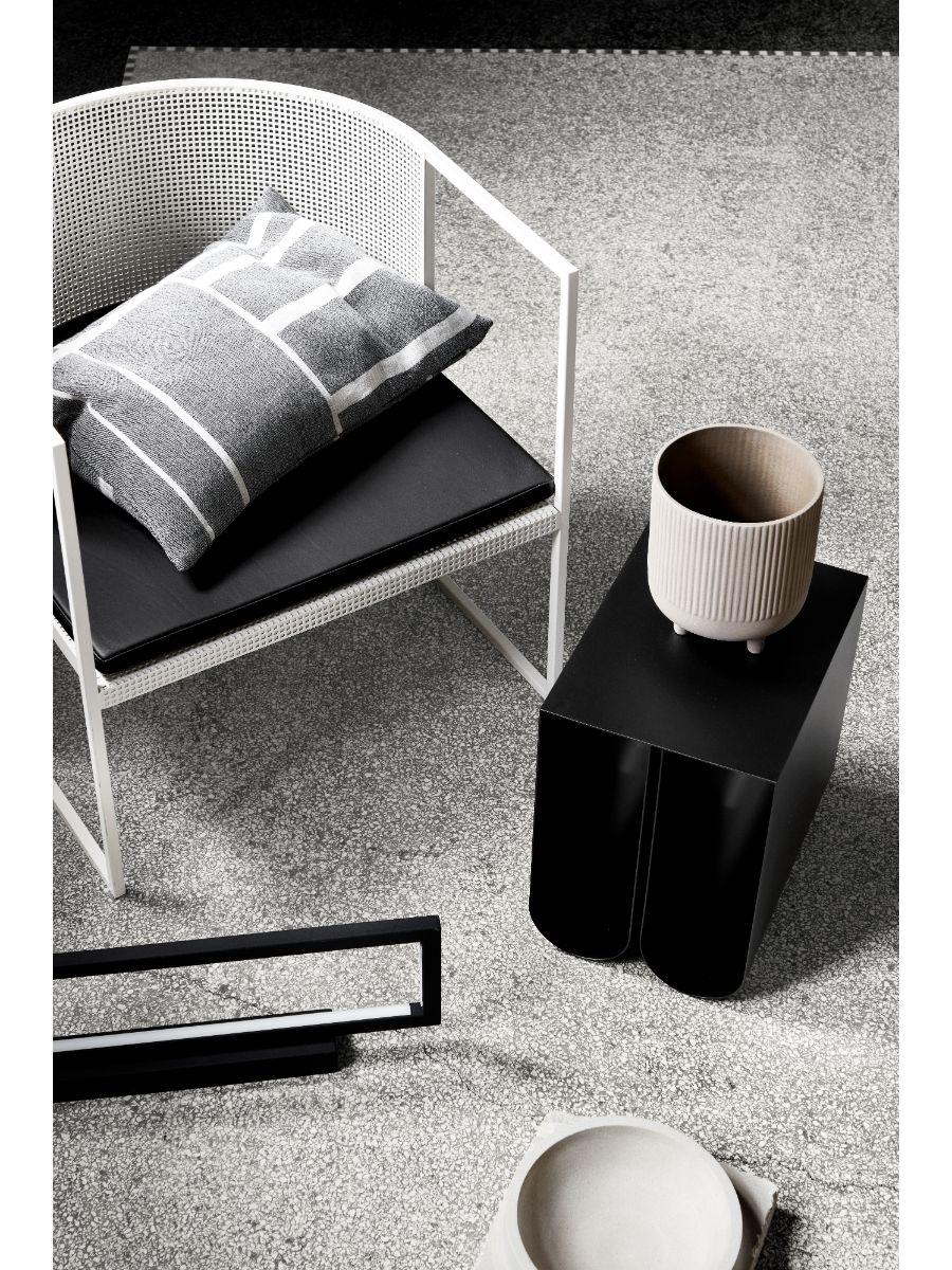 Contemporary Black Curved Side Table by Kristina Dam Studio