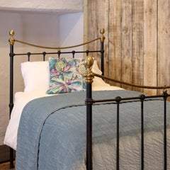 Black Curved Top Rail Victorian Single Antique Bed MS45