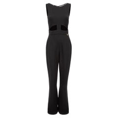 Used Black Cut Out Detail Jumpsuit Size M