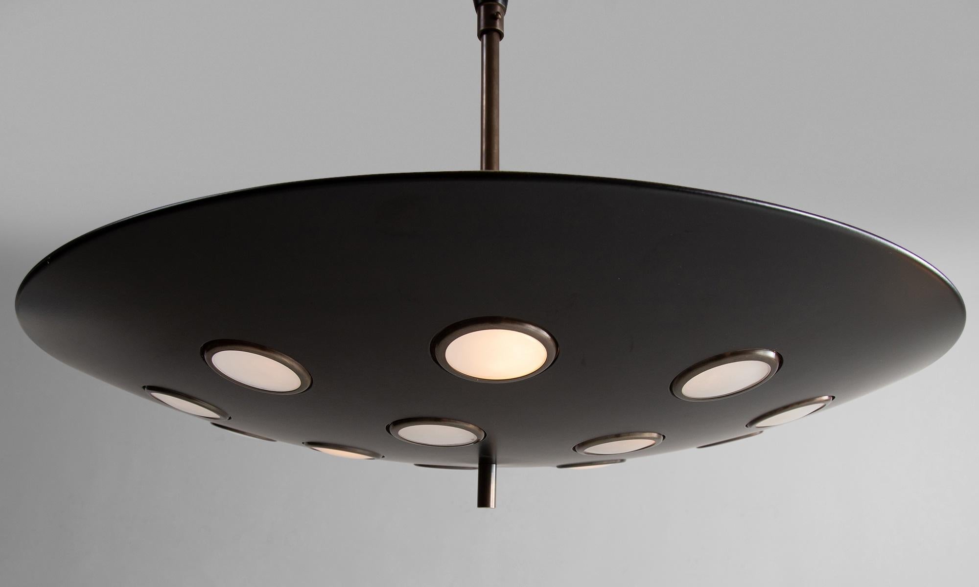 Modern Black Cutout Chandelier, Made in Italy