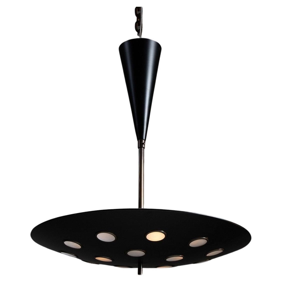 Black Cutout Chandelier, Made in Italy