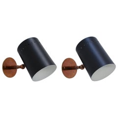Black Cylinder Italian Sconces