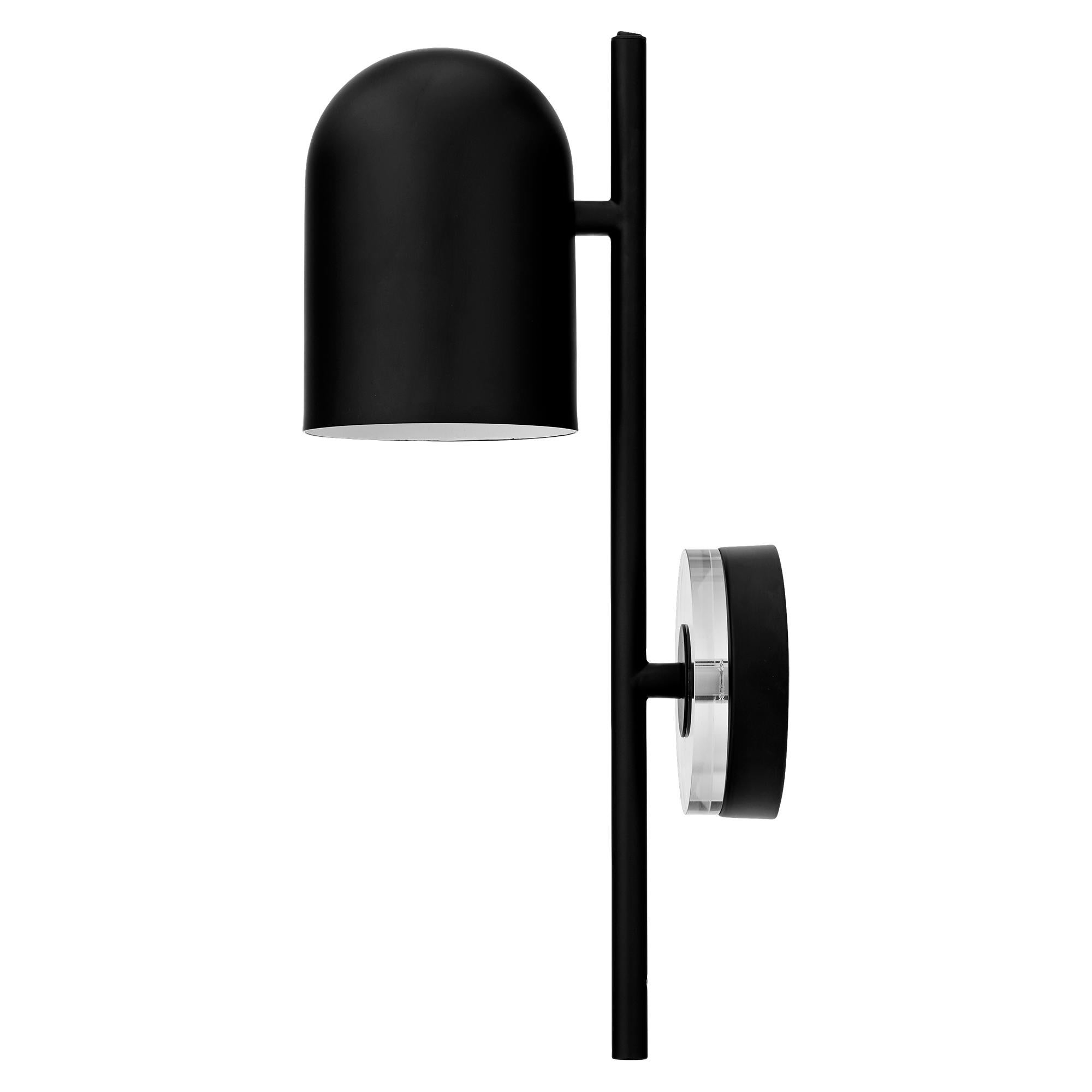 Modern Black Cylinder Wall Lamp For Sale