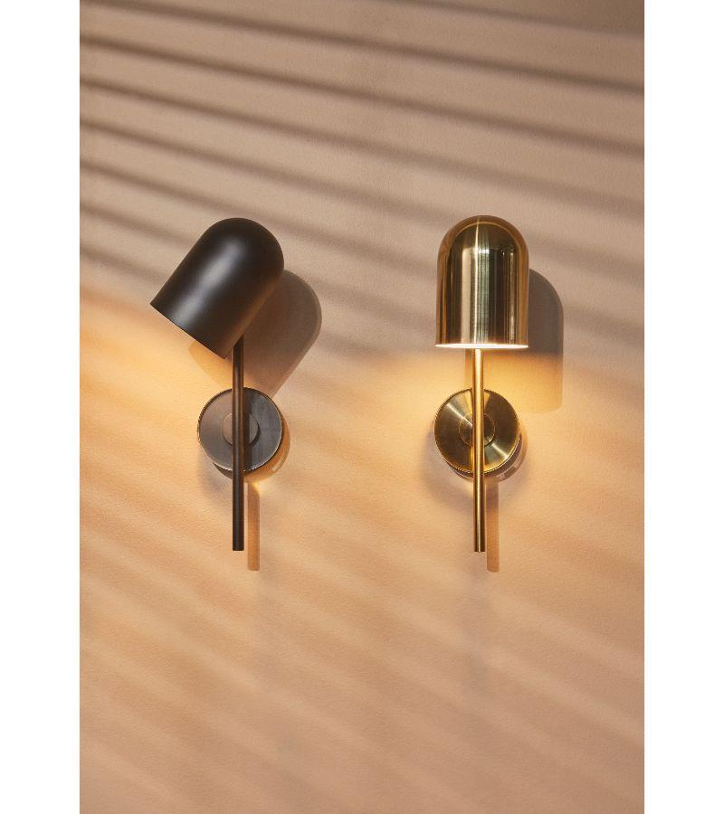 Contemporary Black Cylinder Wall Lamp For Sale