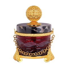 Black Cylindrical Box with Lid