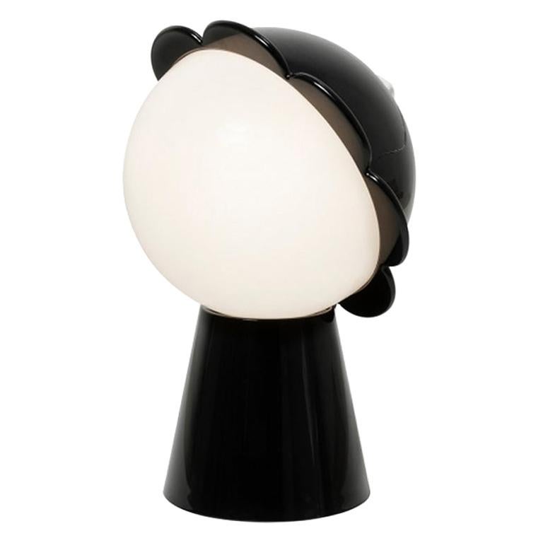 In Stock in Los Angeles, Black Daisy Lamp with LED, Designed by Nika Zupanc